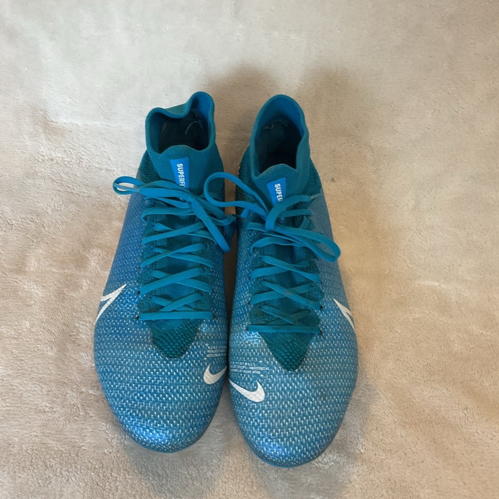 Nike Teal Soccer Cleats with White Accents